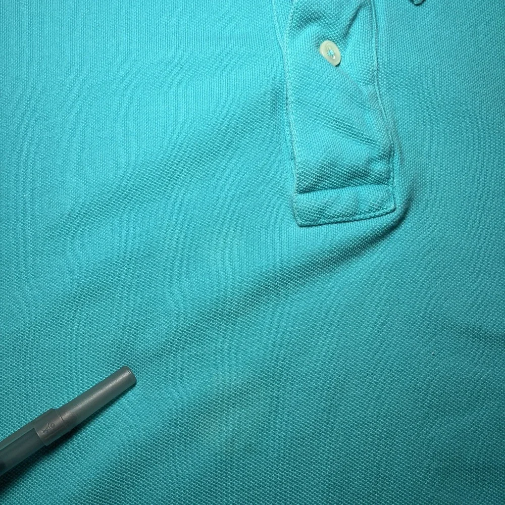 VTG Polo By Ralph Lauren Men's SZ XL Short Sleeve Aqua Blue Polo Lavender Pony